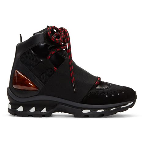 givenchy mens shoes black hiker high-top|givenchy slip on sneakers men's.